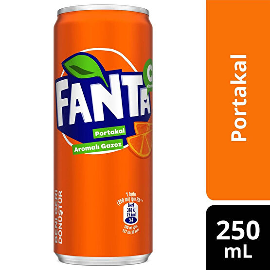 Fanta Portakal Aromalı Gazoz Kutu 250 ml Gazlı İçecek Fiyatı