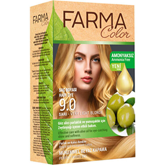 Farmasi Farma Color 9.0 Sarı Amonyaksız Saç Boyası Saç Boyası Fiyatı