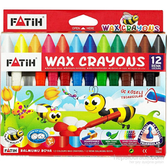 Fatih 12 Renk Jumbo Wax Crayon Mum Boya Fiyatı