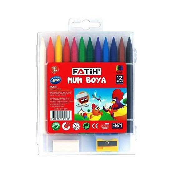 Fatih 12 Renk Uzun Crayon (Mum Boya) Mum Boya Fiyatı