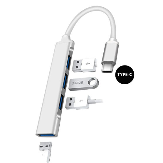 Favors Type-c To Usb Hub 4 Port Çoklayıcı Macbook Ile Uyumlu Çoğaltıcı Type C To Usb Converter Hub Bilgisayar Çevirici ve Adaptörü Fiyatı