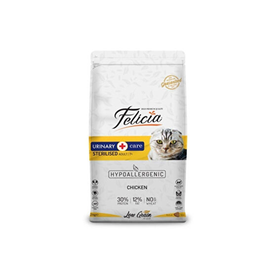 Felicia Az Tahıllı Sterilised Tavuklu Hypoallergenic Kedi Maması 2 Kg