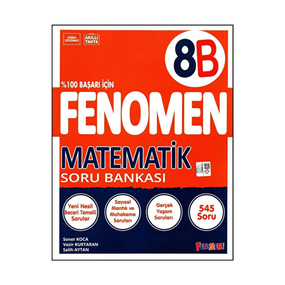 Fenomen Yayıncılık Fenomen 8. Sınıf LGS Matematik Soru Bankası (B) Yardımcı Kitaplar Fiyatı