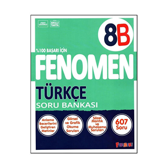 Fenomen Yayıncılık Fenomen 8. Sınıf LGS Türkçe Soru Bankası (B) Yardımcı Kitaplar Fiyatı