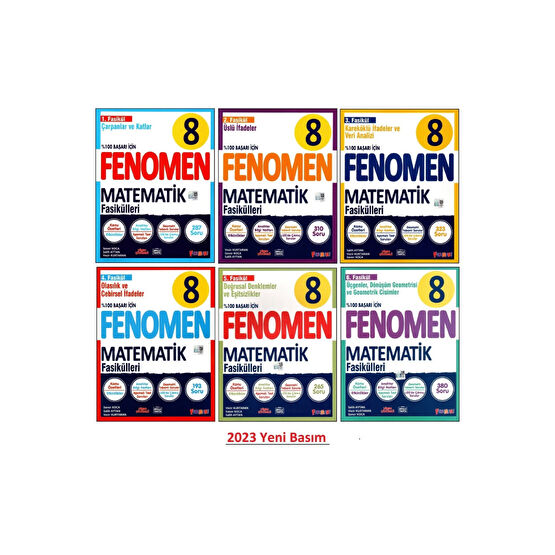 Fenomen Yayıncılık Gama Fenomen 8. Sınıf Yeni Nesil 2023 Lgs Matematik 1.2.3.4.5.6 Fasikül (özetli) Soru Bankası Yardımcı Kitaplar Fiyatı