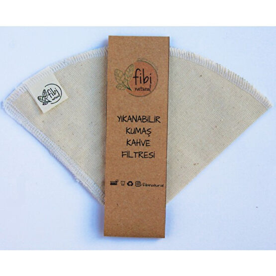 Fibi Natural 2 Adet Yıkanabilir Kumaş Kahve FILTRESIV60 Kahve Makineleri Fiyatı