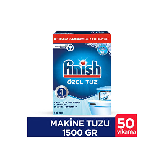 Finish Kireç Kalıntılarına Karşı Koruyucu Bulaşık Makinesi Tuzu 1500 G Bulaşık Yıkama Fiyatı