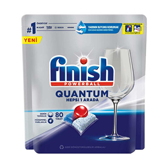 Finish Quantum Hepsi Bir Arada 80 Yıkama Bulaşık Makinesi Tableti