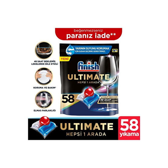 Finish Ultimate 58 Kapsül Bulaşık Makinası Deterjanı Bulaşık Yıkama Fiyatı