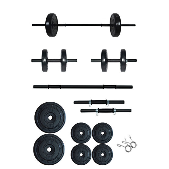 Fitset 25 Kg Kombo Halter Seti Ve Dambıl Seti Ağırlık Fitness Seti Dambıllar & El / Ayak Ağırlıkları Fiyatı