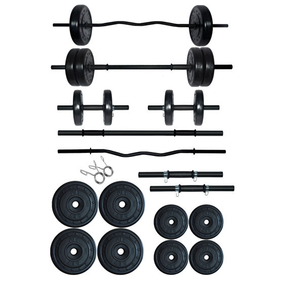 Fitset 38 kg Z Barlı Halter Seti ve Dambıl Seti Ağırlık Fitness Seti Dambıllar & El / Ayak Ağırlıkları Fiyatı