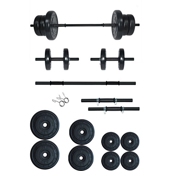 Fitset 45 Kg Kombo Halter Seti Ve Dambıl Seti Ağırlık Fitness Seti Dambıllar & El / Ayak Ağırlıkları Fiyatı