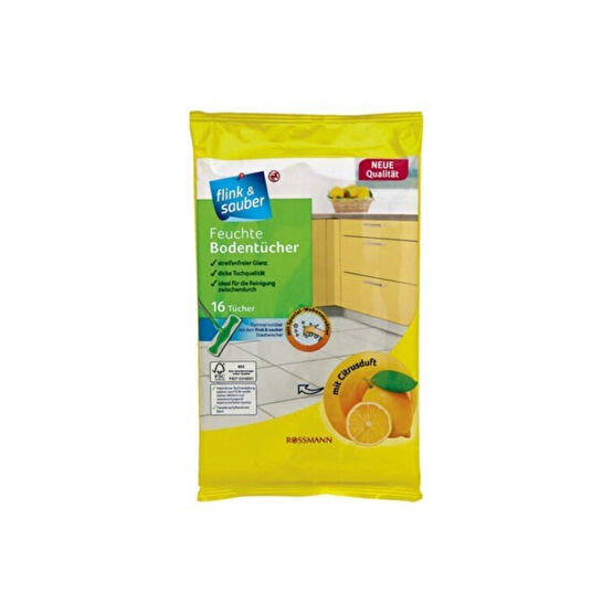 Flink Sauber Islak Yer Bezi Limon Kokulu 22x30 Cm 16lı Islak Mendil Fiyatı