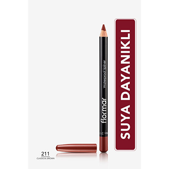 Flormar Dudak Kalemi - Waterproof Lipliner 211 Classical Brown
