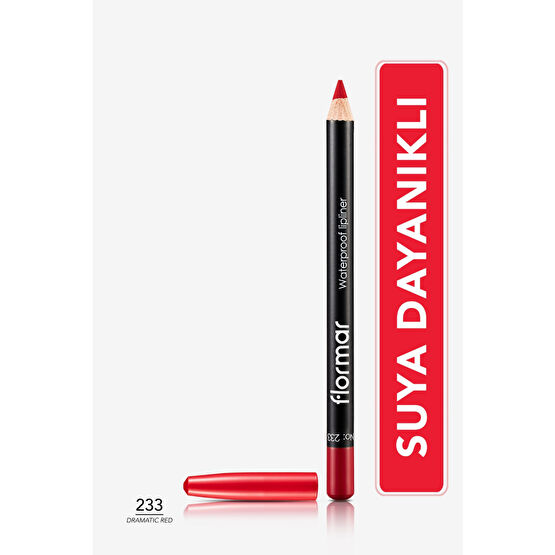 Flormar Dudak Kalemi - Waterproof Lipliner 233 Dramatic Red 8690604127665