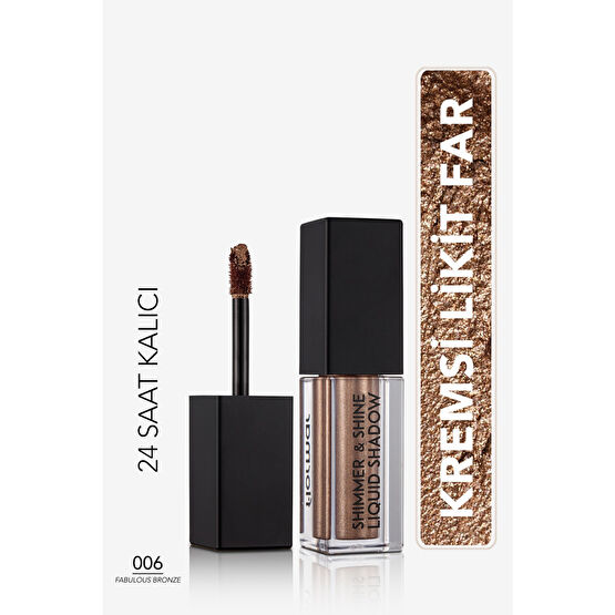 Flormar Göz Farı Shimmer & Shine Liquid Shadow 006 Fabulous Bronze