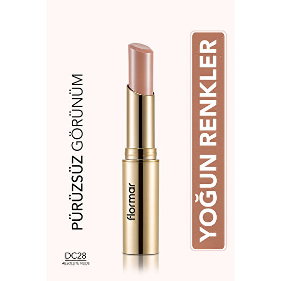 Flormar Kaşmir Dokulu Yarı Mat Stik Ruj (Açık Nude) - Deluxe Cashmere Lipstick Stylo - DC28 - 8690604185306 Rujlar & Dudak Parlatıcıları Fiyatı