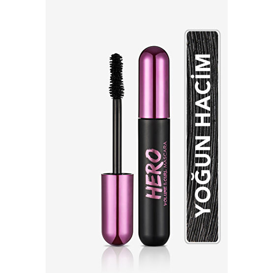 Flormar Kıvrım Ve Hacim Veren Maskara (SİYAH) - Hero Volume & Curl Mascara - 000 - 8682536022804