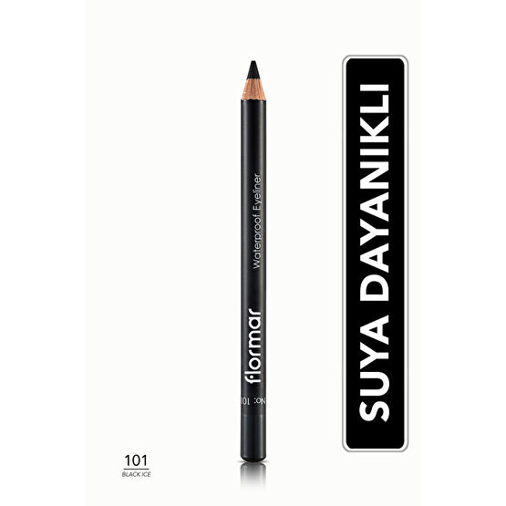 Flormar Mat Bitişli Suya Dayanıklı Göz Kalemi (SİYAH) - Waterproof Eyeliner - 101 Black Ice - Eyeliner Fiyatı