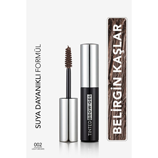 Flormar Sudan Etkilenmeyen Kaş Maskarası (AÇIK KAHVE) - Tinted Brow Gel - 002 Light Brown - 8682536034760