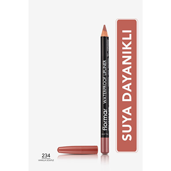 Flormar Suya Dayanıklı Dudak Kalemi (KAHVE) - Waterproof Lipliner - 234 Vanilla Sff - 8690604567478