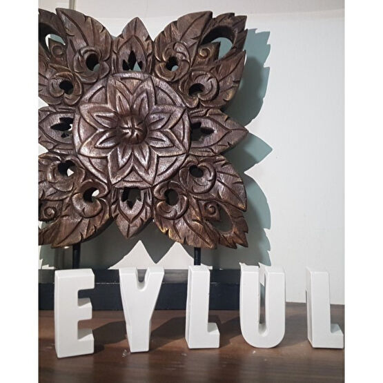 Fluweel Taş Tozu Kalıp Isim-Harf 1 Adet)  Ev-Ofis Dekorasyon ) - Beyaz Biblo Fiyatı