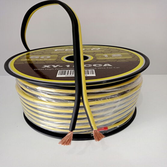 For-x 12GA Bass ve Hoparlör Kablosu - For-X Xy-12 Cca Amfi Bass Kablosu 12GA - 1 Metre Oto Hoparlörleri & SubWoofer Fiyatı