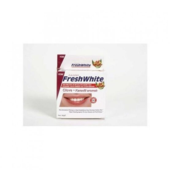 Fresh White Dis Paarlatici Toz Karanfi Aromali 50G Diş Beyazlatıcılar Fiyatı