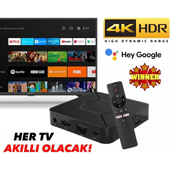 FS1PRO Teknoloji 4K Android Box 5g - Media Player & IpTV Box - Internet TV / Akıllı TV Kutusu ( ATV Rom ) Ev Sinema Receiverları Fiyatı