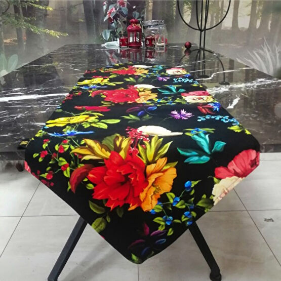Gabriela Runner - Hardal Sarısı - Siyah - 45 x 145 cm Kırlent / Mobilya Yastığı Fiyatı