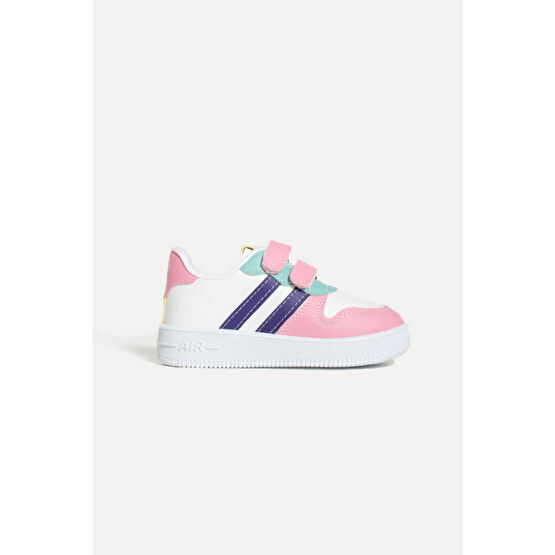 GAK RUN Unisex Çocuk Cırtlı Rahat Günlük Sneaker Spor Ayakkabı PEMBE MOR 25 Beden Spor Ayakkabı Fiyatı