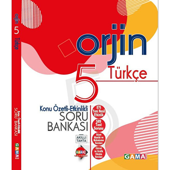 Gama Yayınları 5. Sınıf Orjin Türkçe Konu Özetli Etkinlikli Soru Bankası Türkçe Fiyatı