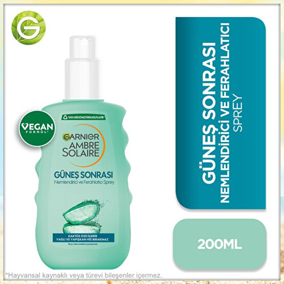 Garnier Ambre Solaire Güneş Sonrası Nemlendirici Ferahlatıcı Sprey 200Ml Güneş Sonrası Kremler ve Losyonları Fiyatı
