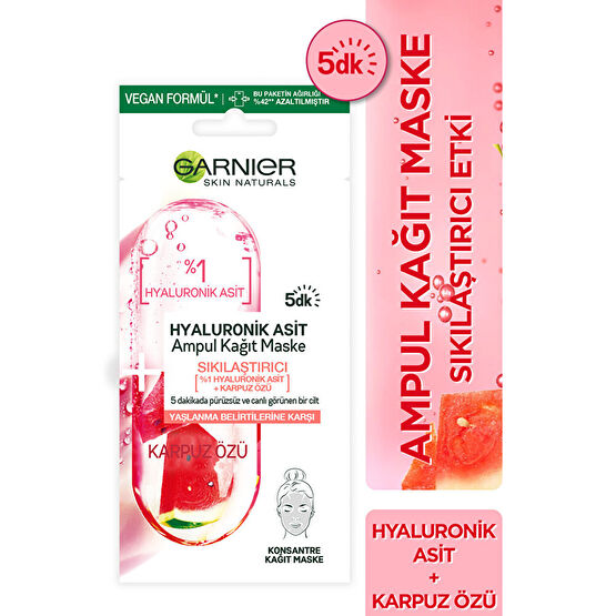 Garnier Hyaluronik Asit Sıkılaştırıcı Ampul Kağıt Yüz Maskesi Maskeler Fiyatı