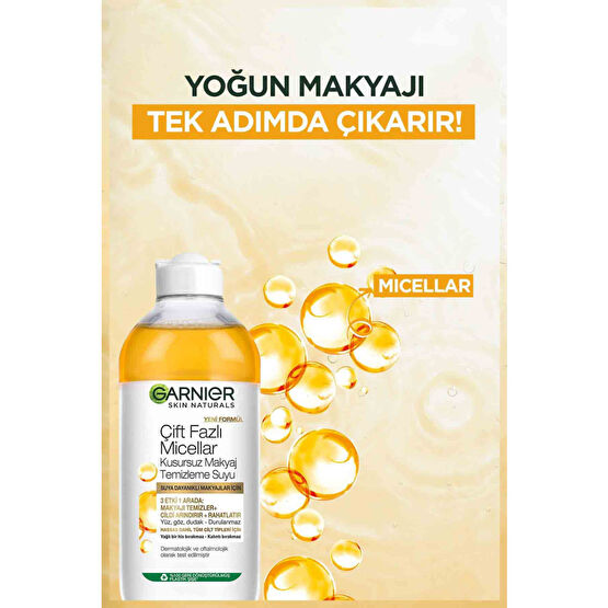 Garnier Makyaj Temizleme Suyu 400 ml Çft Fazlı Miccelar