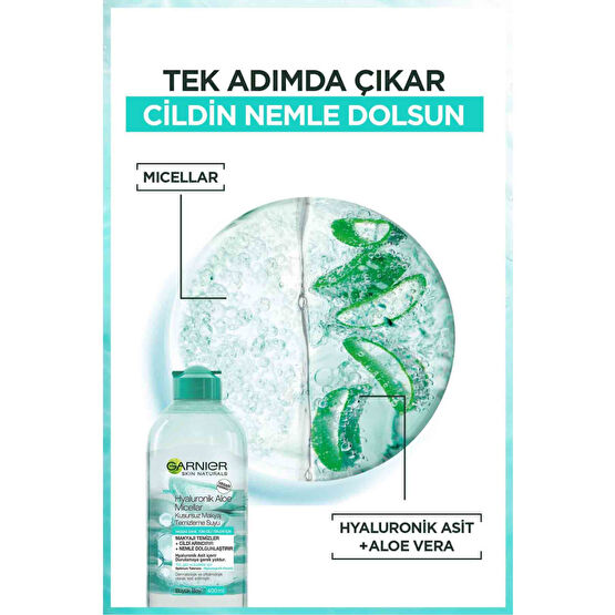 Garnier Makyaj Temizleme Suyu 400 ml Hyaluronik Aloe Miccelar