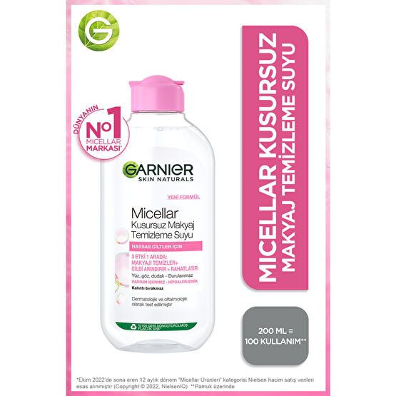 Garnier Micellar Kusursuz Makyaj Temizleme Suyu 200 ml Makyaj Temizleyicileri Fiyatı