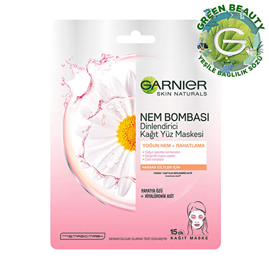 Garnier Nem Bombası Dinlendirici Kağıt Yüz Maskesi Maskeler Fiyatı