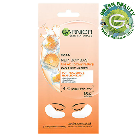 Garnier Nem Bombası Göz Altı Torbalarına Karşı Kağıt Göz Maskesi Portakal Suyu & Hyaluronik Asit Maskeler Fiyatı
