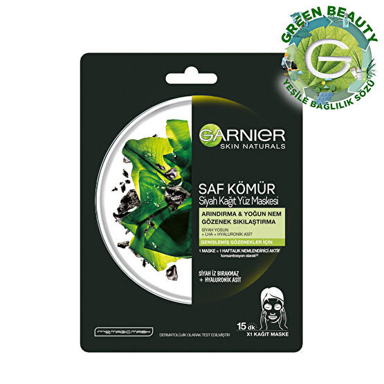 Garnier Siyah Kağıt Yüz Maskesi Saf Kömür Gözenek Sıkılaştırma Maskeler Fiyatı