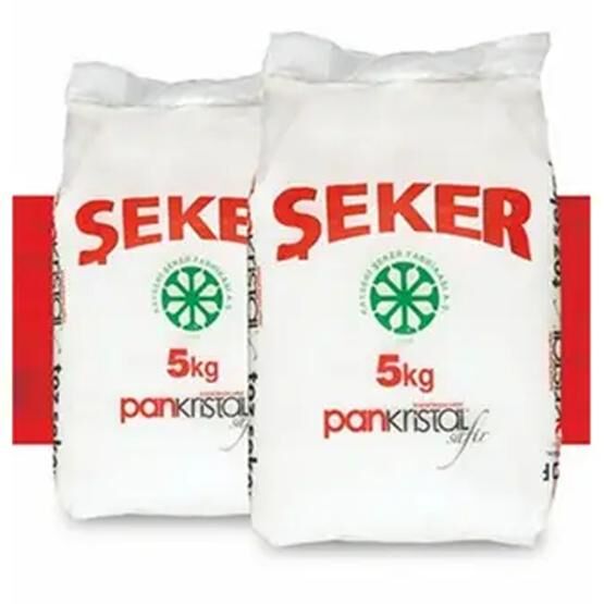 Gaziantep Pazarı 5 kg Pan Kristal Toz Şeker Toz ve Küp Şeker Fiyatı