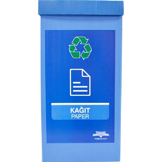 Gediz Plastik Ihsan Geri Dönüşüm Kutusu Sıfır Atık Kutusu Mavi Ofis Çöp Kutusu Fiyatı