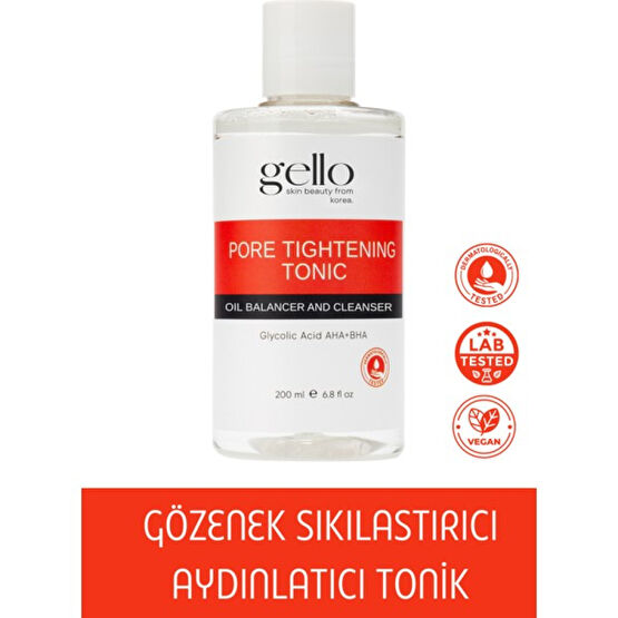 Gello Aydınlatıcı ve Gözenek Sıkılaştırıcı Tonik Glycolic Acid Aha-Bha 200 Ml. Cilt Temizleme ve Peeling Fiyatı