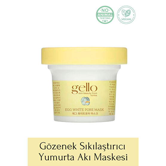 GELLO Gözenek Sıkılaştırıcı Yumurta Akı Maskesi - Egg White Pore Mask