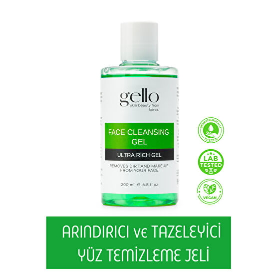 GELLO Yüz Yıkama Köpüğü Canlandırıcı Ve Tazeleyici Yüz Temizleme Jeli Yüz Yıkama Jeli 200 Ml. Cilt Temizleme ve Peeling Fiyatı
