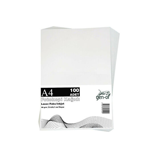 Gen-Of A4 80 G/m² 100 Ad. Beyaz Fotokopi Kağıdı (1 Paket) Fotokopi Kağıdı Fiyatı