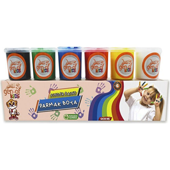Gen-Of Parmak Boyası 6 Renk x 20 ml GEN-7500 Yüz & Parmak Boyası Fiyatı