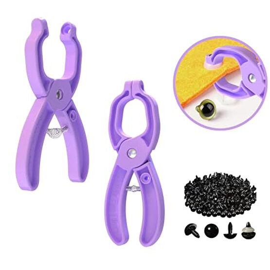 GEOCCI Safety Eye Tool Auxiliary Tool for Attaching Safety Eyes for Crocheting Safety Eyes Crochet Tools for Amigurumi Crochet & Stuffed 5-30mm Animal Eyes Making Supplies Tool（Purple 1pcs） Bebek Oyuncakları Fiyatı