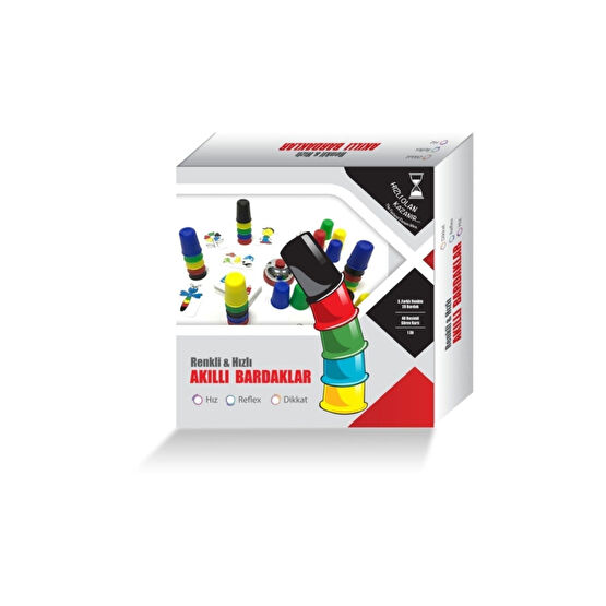 Gepettoys Hızlı Süper Bardaklar Pratik Akıllı Bardaklar Eğitici Zeka Oyunu Çocuk Ve Aile Kutu Oyunu