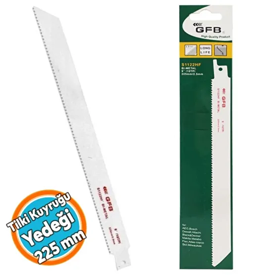 Gfb Tilki Kuyrugu Testere Yedegi S1122hf Metal Kesme 225 Mm (1 Adet) Tilki Kuyruğu Fiyatı